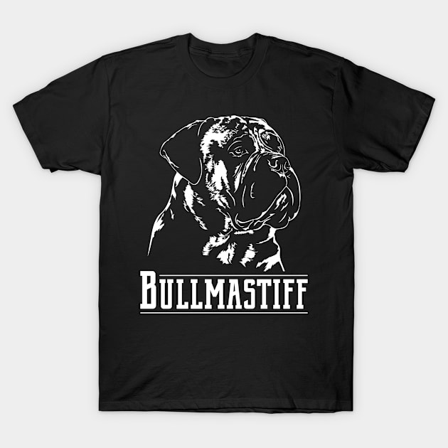 Bullmastiff dog portrait T-Shirt by wilsigns